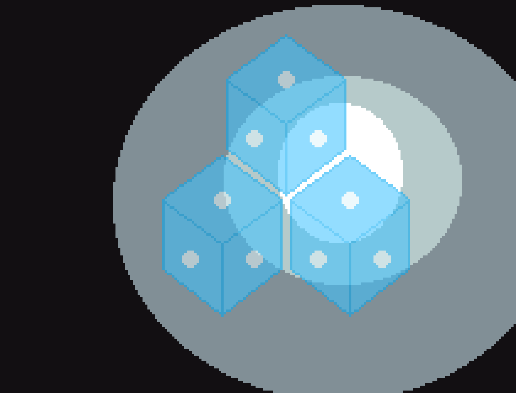 the titular cubes. Pixel art by NoelleSmash on discord